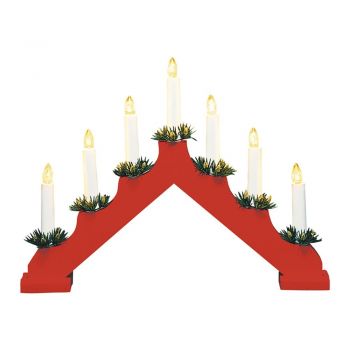Decorațiune luminoasă roșie cu model de Crăciun Ola – Markslöjd