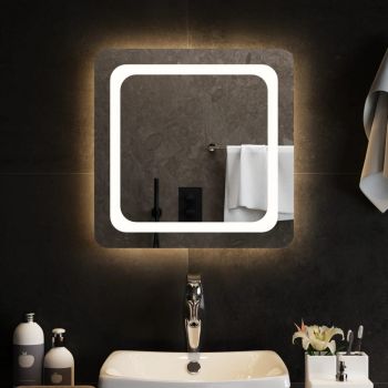 vidaXL Oglindă de baie cu LED, 50x50 cm