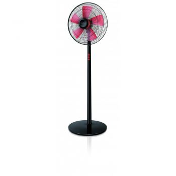 Ventilator de camera Boreal 16C Elegance 50W 3 viteze negru / rosu