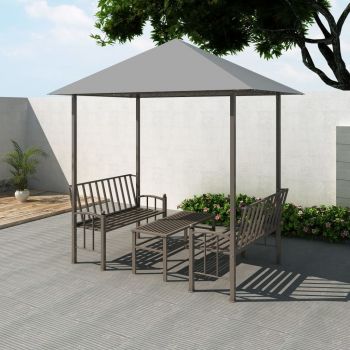 Pavilion de grădină cu masă și bănci antracit 25x15x24 m
