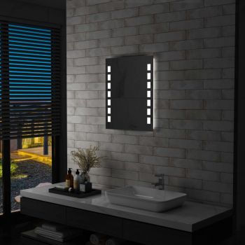 Oglindă cu LED de perete de baie 50 x 60 cm