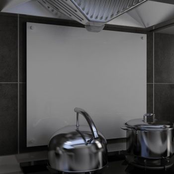Panou antistropi bucătărie alb 70x60 cm sticlă securizată