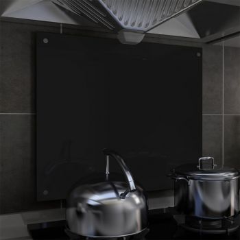 Panou antistropi bucătărie negru 70x60 cm sticlă securizată ieftina
