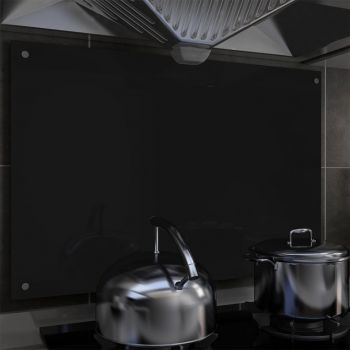 Panou antistropi bucătărie negru 90x60 cm sticlă securizată ieftina