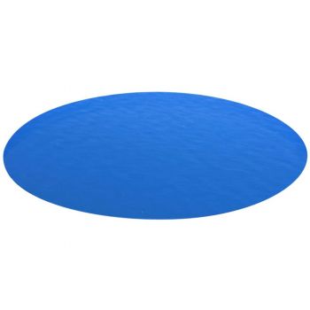 Folie solară rotundă din PE pentru piscină 488 cm  albastru