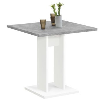 FMD Masă de bucătărie gri beton și alb 70 cm ieftina
