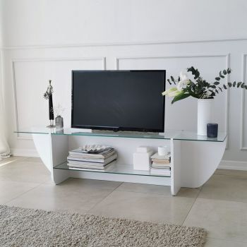 Comoda TV Lily - White, Alb, 35x40x158 cm ieftina