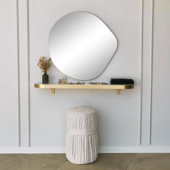 Oglindă Asso, Aur, 2x67x70 cm