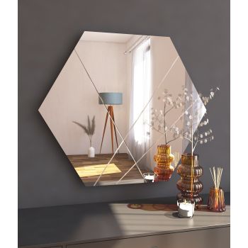 Oglindă Saga - White, Alb, 2x60x70 cm