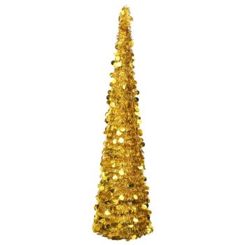 Brad de Crăciun artificial tip pop-up auriu 180 cm PET