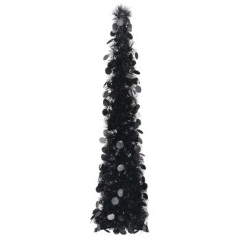 Brad de Crăciun artificial tip pop-up negru 120 cm PET