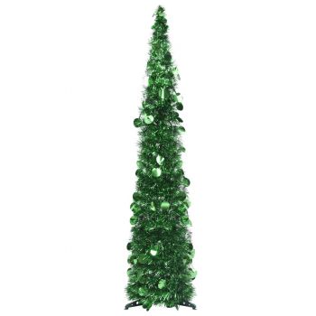 Brad de Crăciun artificial tip pop-up verde 120 cm PET ieftin