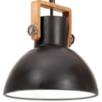 Lampă suspendată industrială 25 W negru rotund 40 cm E27