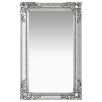 Oglindă de perete in stil baroc argintiu 50 x 80 cm ieftina