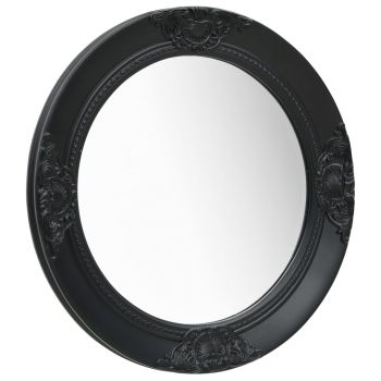 Oglindă de perete in stil baroc negru 50 cm ieftina