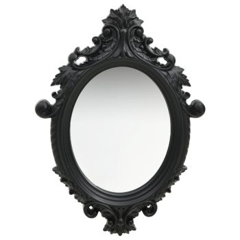 Oglindă de perete in stil Castle negru 56 x 76 cm ieftina