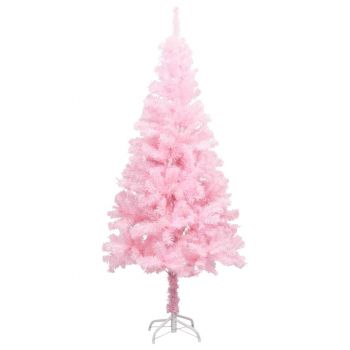 Pom de Crăciun artificial cu suport roz 150 cm PVC