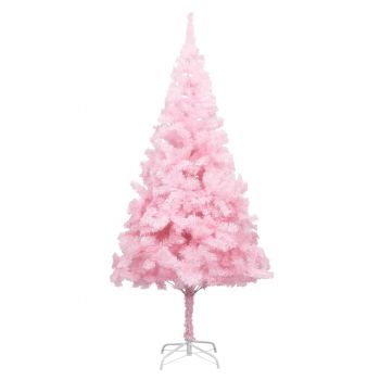 Pom de Crăciun artificial cu suport roz 210 cm PVC