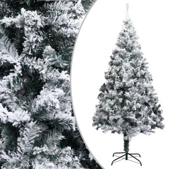 Pom de Crăciun artificial cu zăpadă verde 180 cm PVC ieftin
