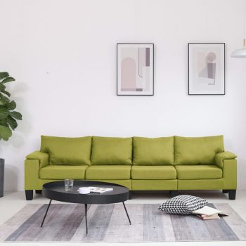 Canapea cu 4 locuri verde material textil