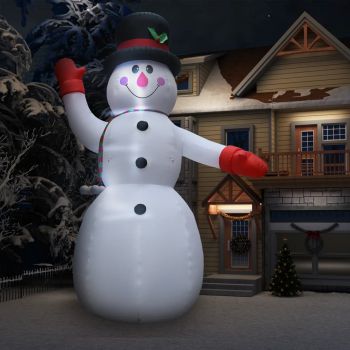 Om de zăpadă gonflabil pentru Crăciun cu LED IP44 600 cm XXL