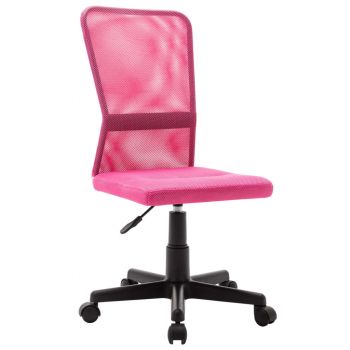 Scaun de birou roz 44 x 52 x 100 cm plasă textilă