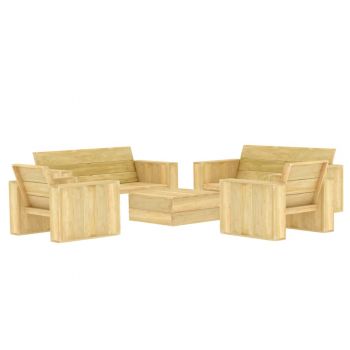 Set mobilier de grădină 5 piese lemn de pin tratat