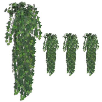 Tufișuri de iederă artificială 4 buc. verde 90 cm