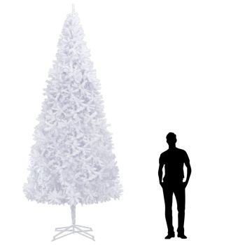 Brad de Crăciun artificial alb 400 cm
