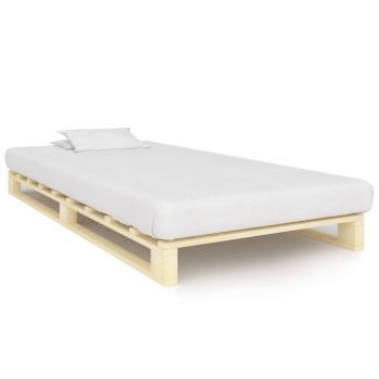 Cadru de pat din paleți 100 x 200 cm lemn masiv de pin ieftin