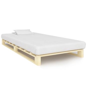 Cadru de pat din paleți 90 x 200 cm lemn masiv de pin