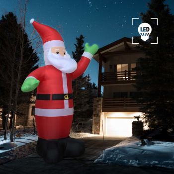 Moș Crăciun gonflabil LED IP44 600 cm XXL