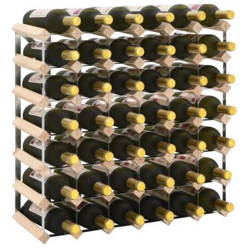 Suport sticle de vin pentru 42 sticle lemn masiv de pin