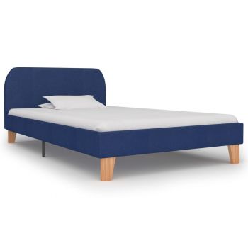 Cadru de pat albastru 90 x 200 cm material textil