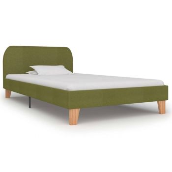 Cadru de pat verde 90 x 200 cm material textil ieftin