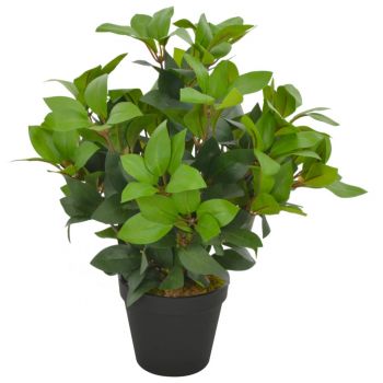 Plantă artificială dafin cu ghiveci verde 40 cm