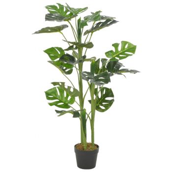 Plantă artificială Monstera cu ghiveci verde 100 cm