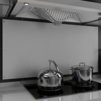 Panou antistropi bucătărie alb 120x60 cm sticlă securizată
