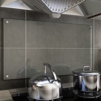 Panou antistropi bucătărie transparent 90x50 cm sticlă securiz.