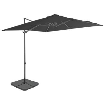 Umbrelă de exterior cu bază portabilă antracit