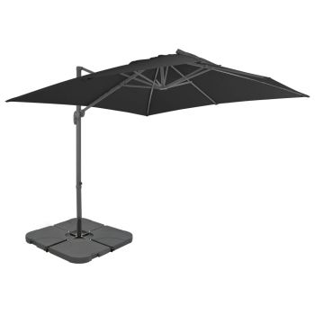 Umbrelă de exterior cu bază portabilă antracit