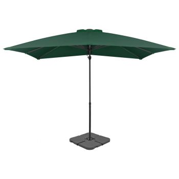 Umbrelă de exterior cu bază portabilă verde