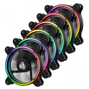 Ventilator pentru carcasa T.B. RGB LED 6 Fan Pack