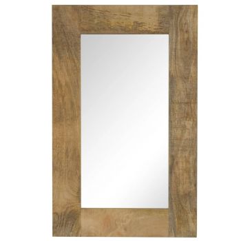 Oglindă lemn masiv de mango 50 x 80 cm ieftina