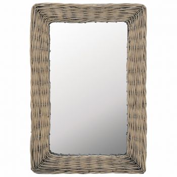 Oglindă maro 40 x 60 cm răchită ieftina