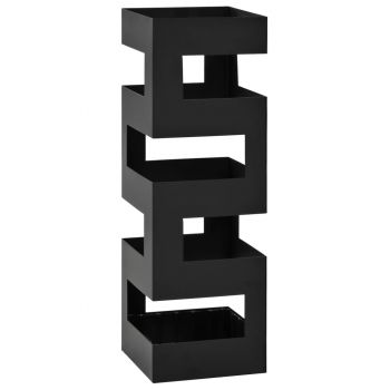 Suport de umbrele model Tetris oțel negru