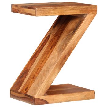 Masă laterală in formă de Z lemn masiv de sheesham ieftina