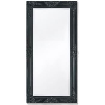 Oglindă de perete in stil baroc 100 x 50 cm negru ieftina