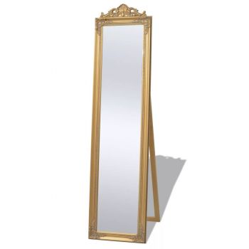 Oglindă verticală in stil baroc 160 x 40 cm auriu ieftina