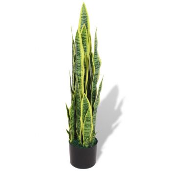 Plantă artificială Limba-soacrei cu ghiveci 90 cm verde